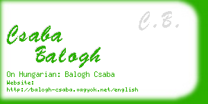 csaba balogh business card